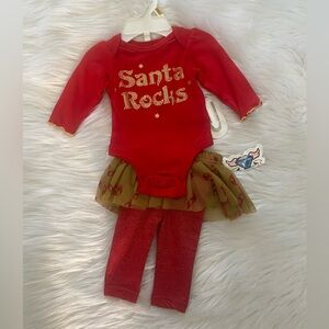 “Santa Rocks” Outfit Sz NB